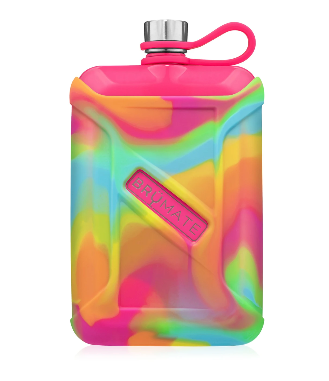 Load image into Gallery viewer, LIQUOR CANTEEN 8OZ | TIE-DYE SWIRL (NEON PINK)
