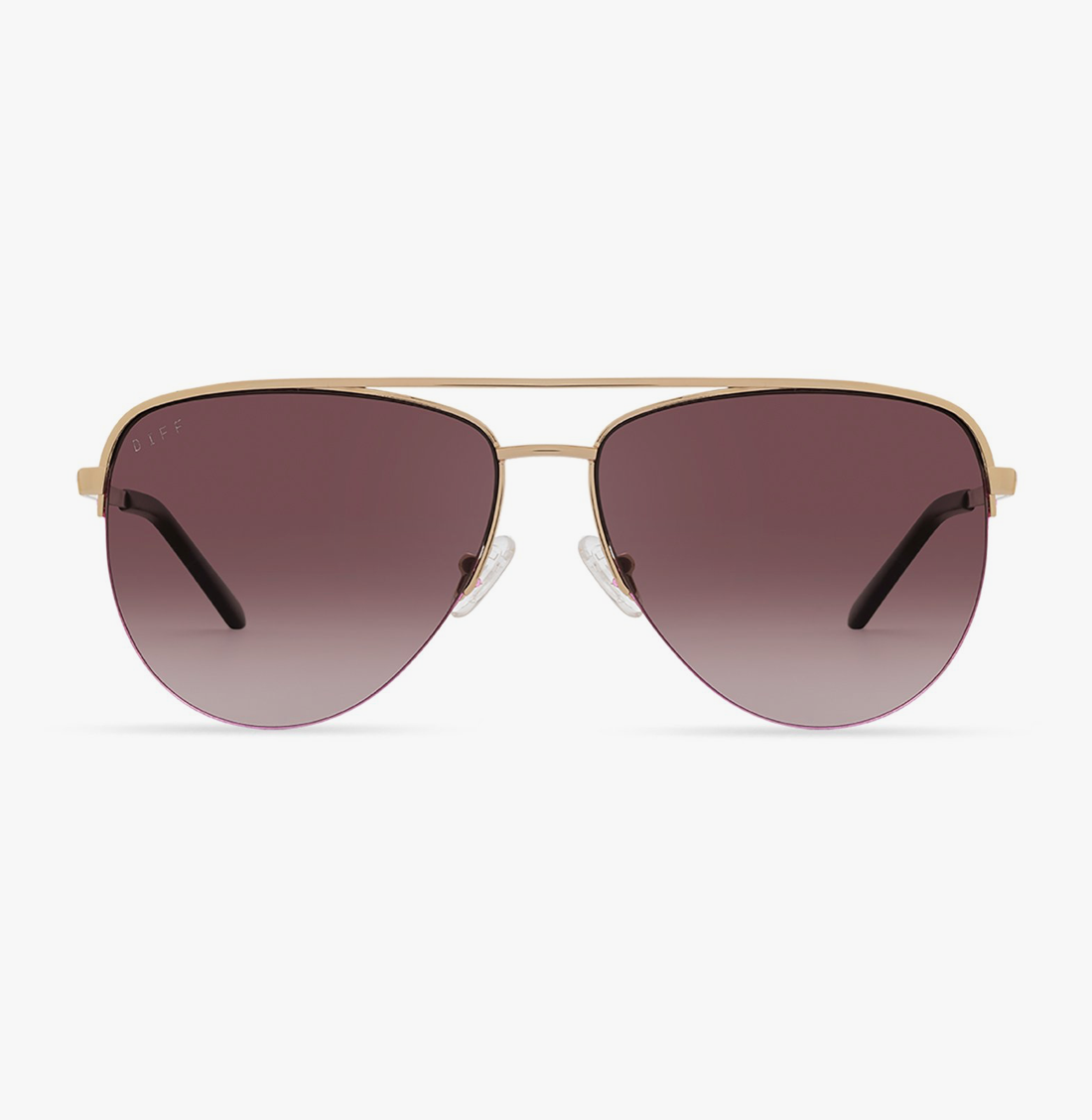 Load image into Gallery viewer, DIFF EYEWEAR - TATE - GOLD,  BROWN GRADIENT LENS- POLARIZED
