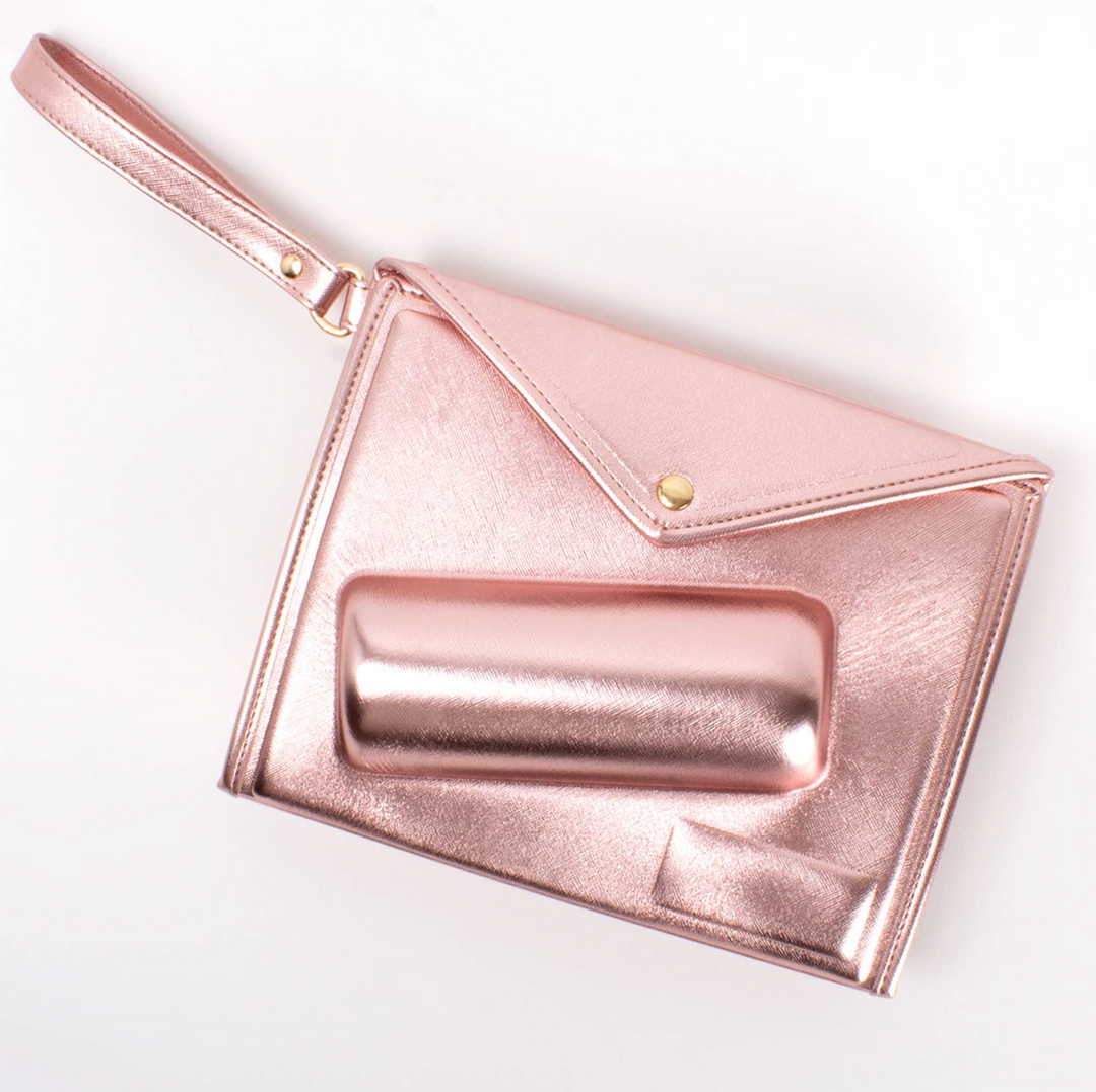 Clutch rose gold metallic shop