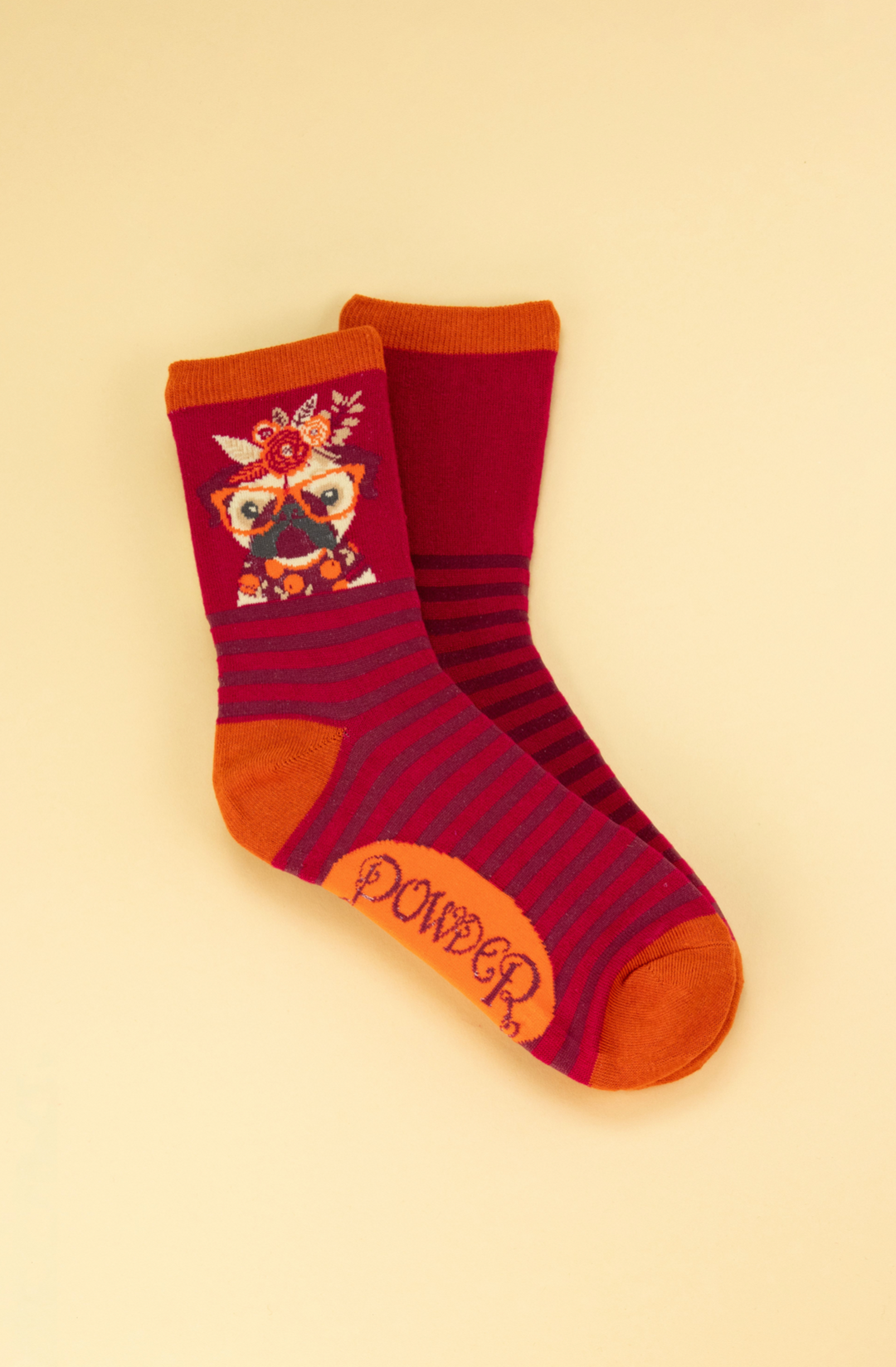 Floral Pug Socks