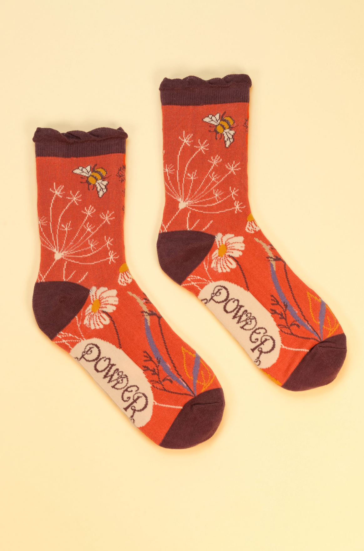 Summer Meadow Socks -Coral