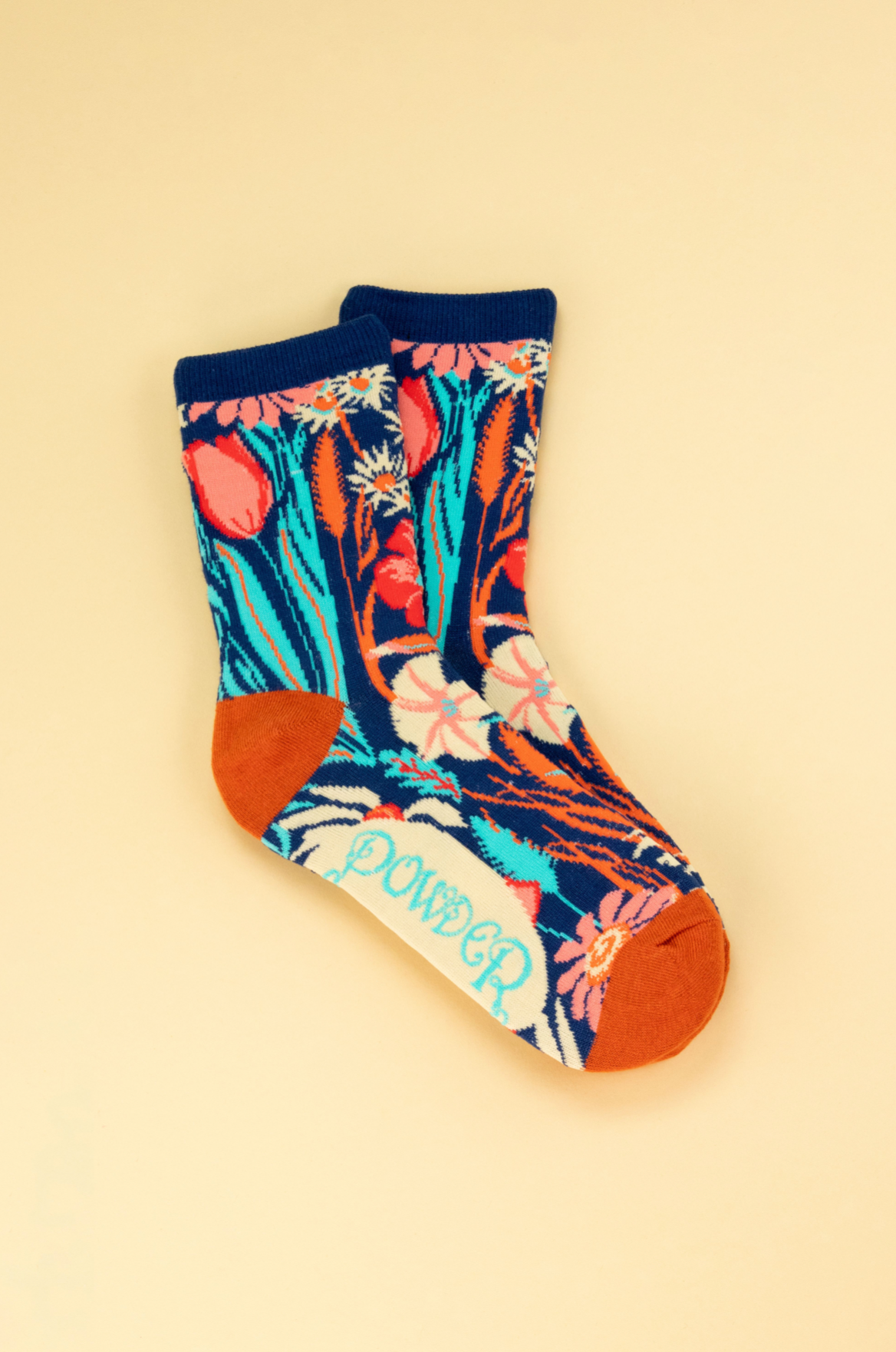 Country Garden Socks -Navy