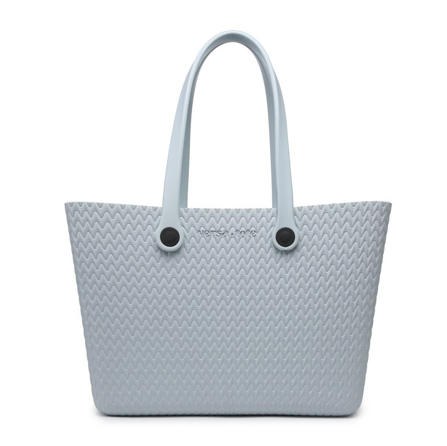 Carrie Textured Versa Tote w/ Interchangeable Straps -Powder Blue