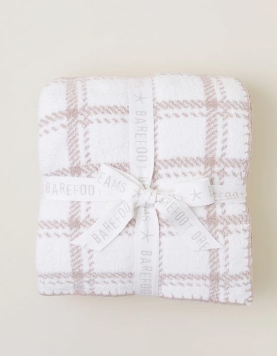 Barefoot Dreams: CozyChic® Cabin Throw -Pearl/Tan