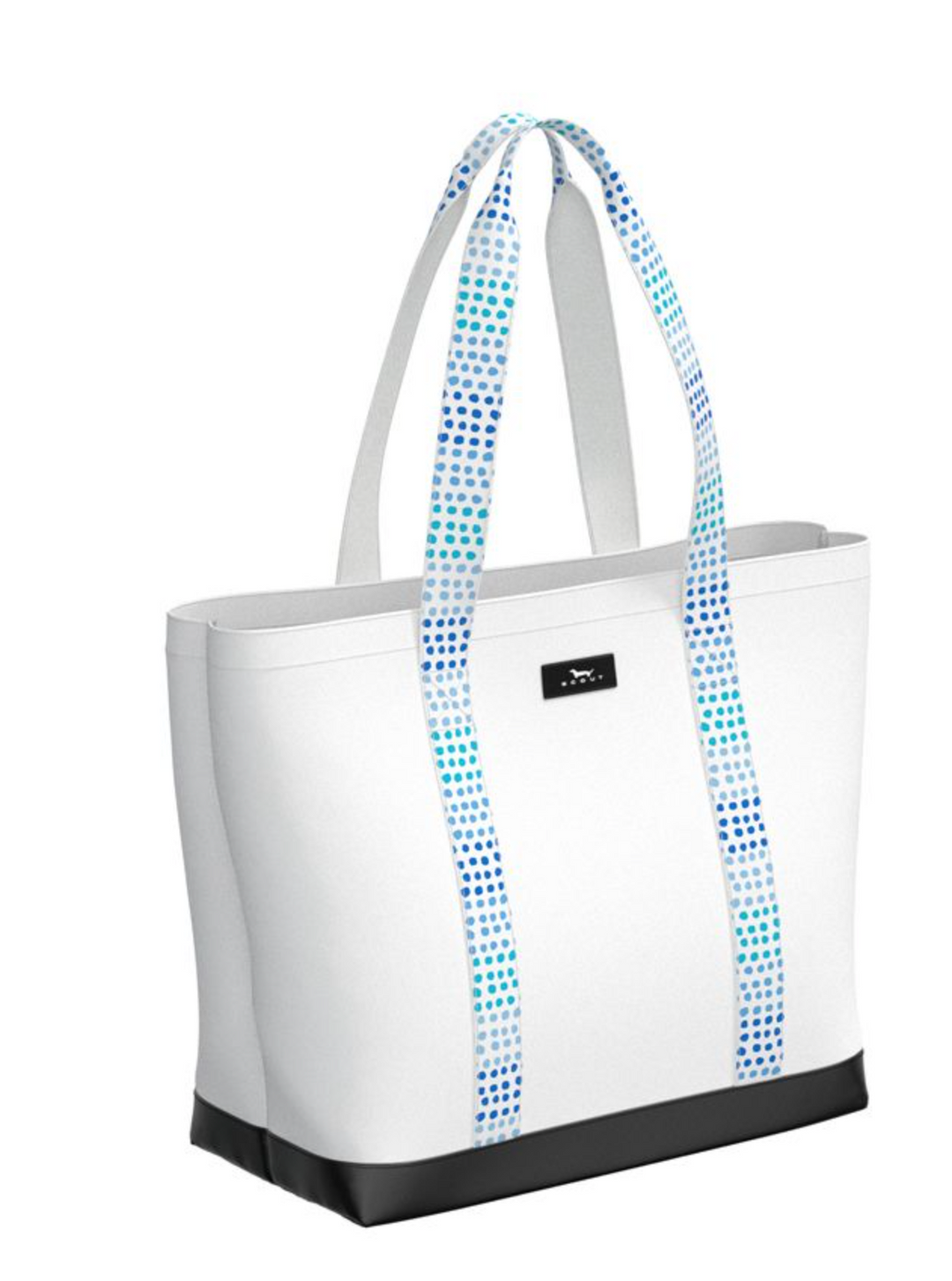 An extra-lightweight, dressed up spin on the quintessential utility fabric, this durable, easy-clean canvas bag features fun, patterned handles and a solid-color bottom. With its easy access open-top design, the Wanderer is ideal for everyday toting.
