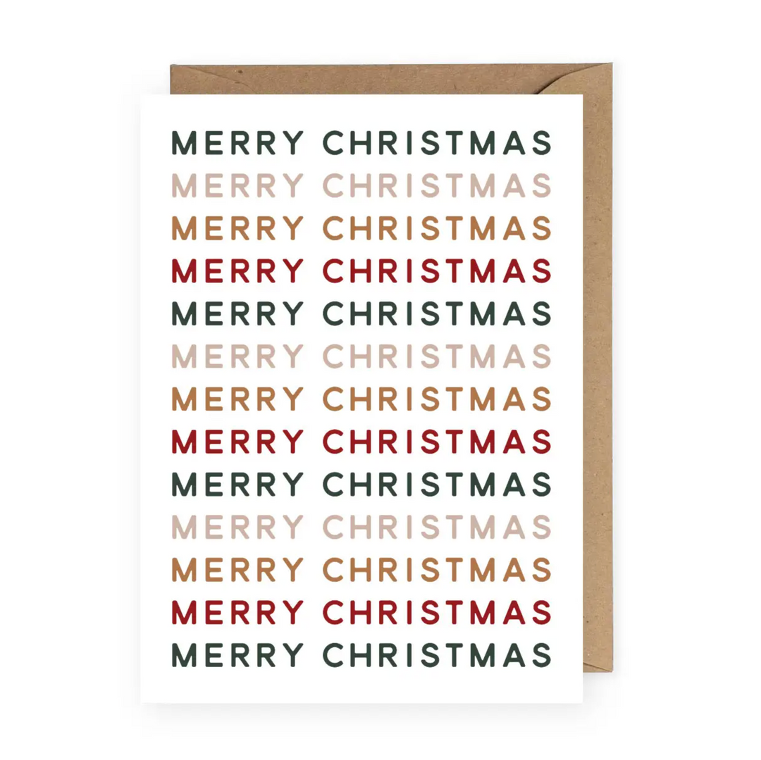 Merry Christmas Card - BOX SET of 5