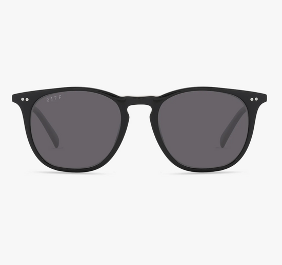 Diff Eyewear: Jaxson XL -Black Grey Polarized Sunglasses