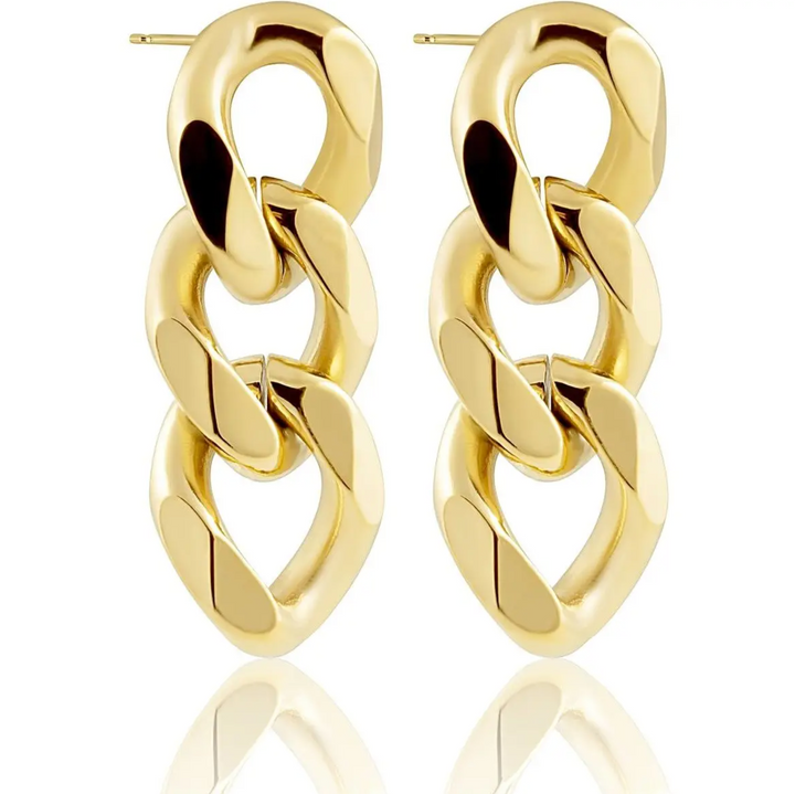 Sahira: Taylor Chain Earrings -Gold