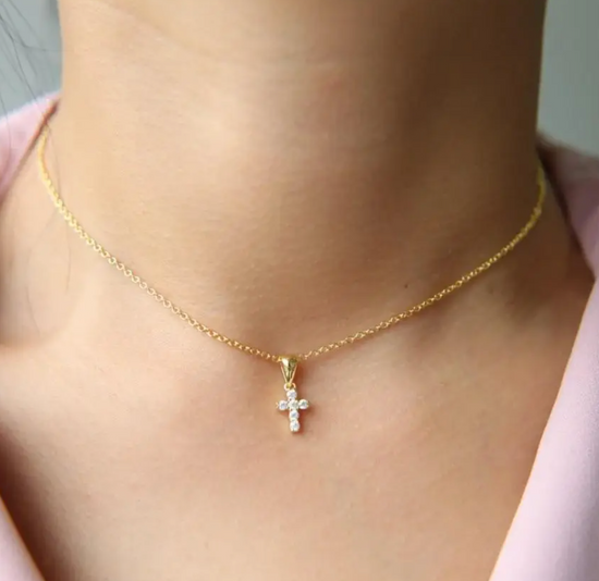 Sahira: Mini Cross Necklace
