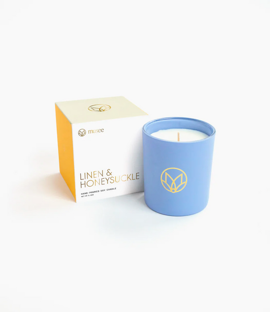 Musee: Linen & Honeysuckle Soy Candle