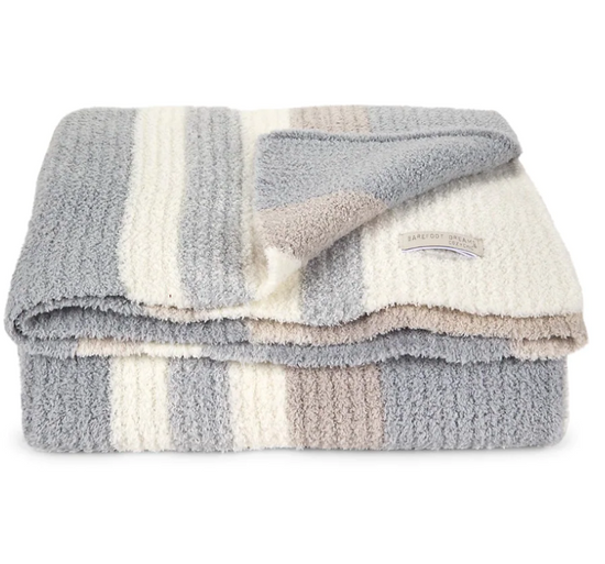 Barefoot Dreams: CozyChic® Sunset Ribbed Throw- Ocean Multi