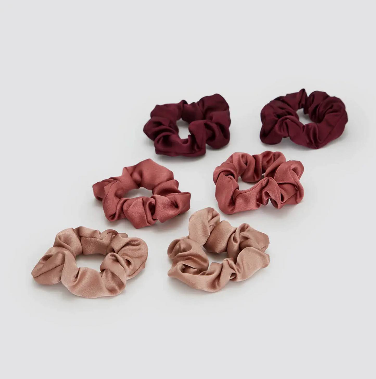 Kitsch - Holiday Satin Scrunchies 6pc - Mulberry Spice