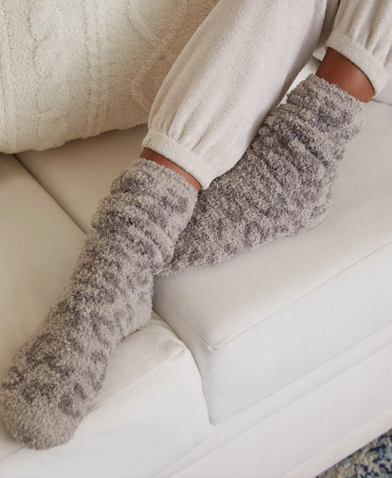 CozyChic® Women's Barefoot in the Wild™ 2 Pair Sock Set -Linen/Warm Gray Multi