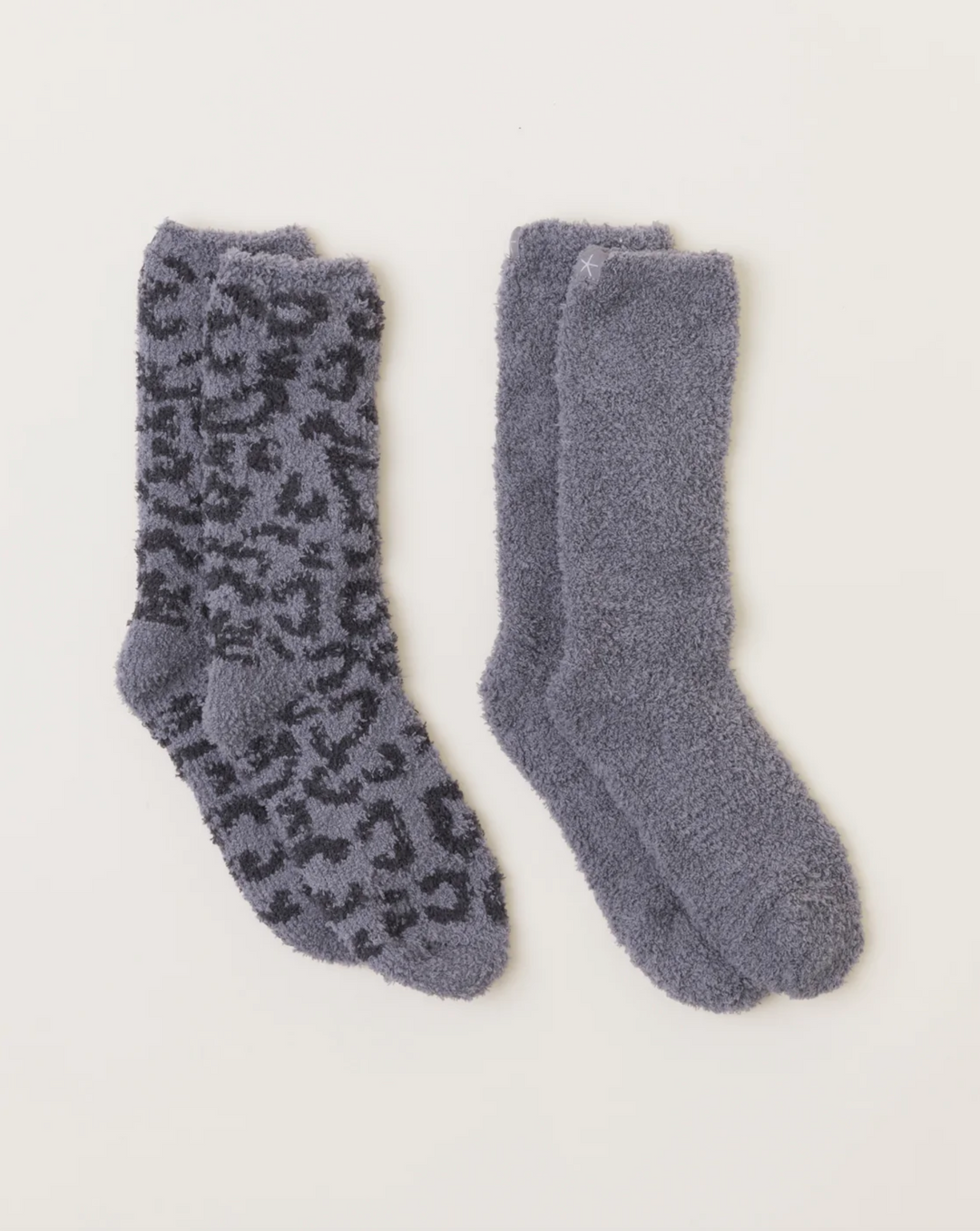Barefoot Dreams: CozyChic® Women's Barefoot in the Wild™ 2 Pair Sock Set -Graphite /Carbon Multi