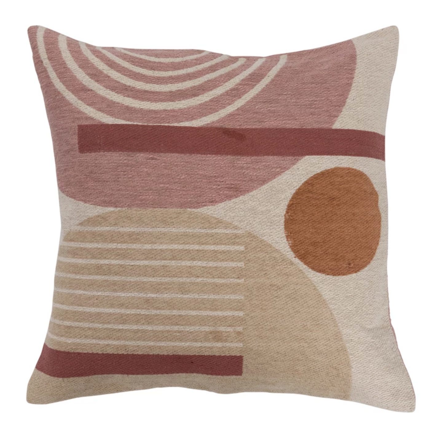 Simplicity Woven Cotton Blend Pillow w/ Abstract Design