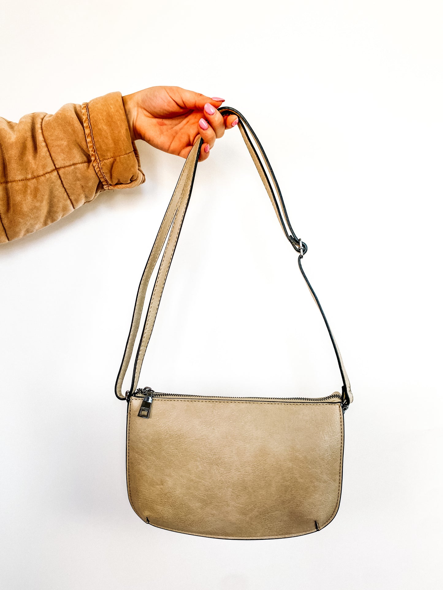 Load image into Gallery viewer, Mila Dual Compartment Crossbody/Clutch -Sand
