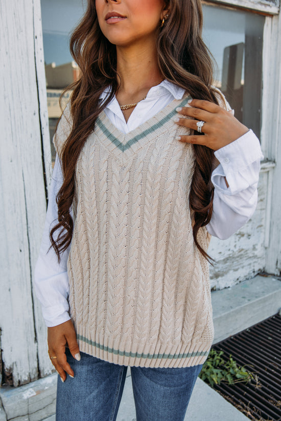 Northern Chill Sweater Vest - Natural Mint